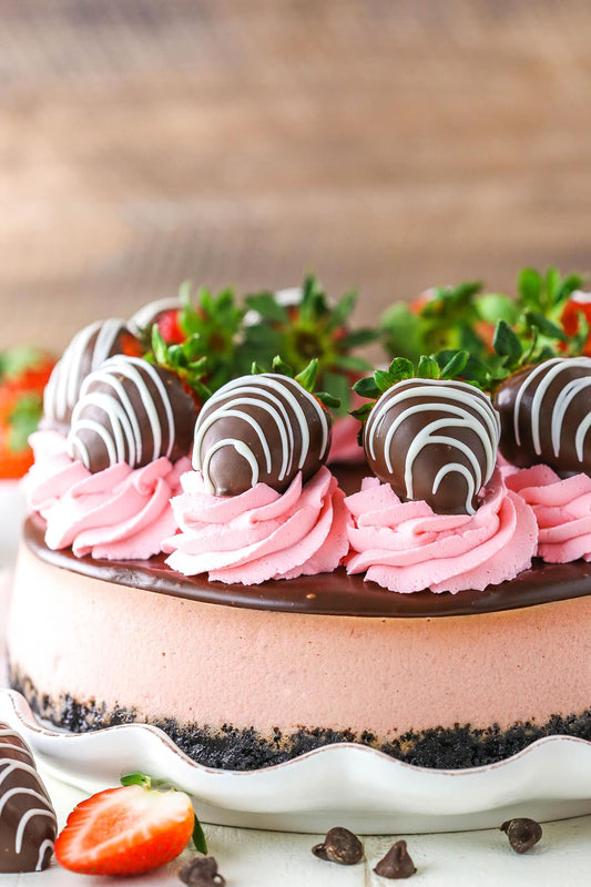 Chocolate Covered Strawberry Cheesecake
