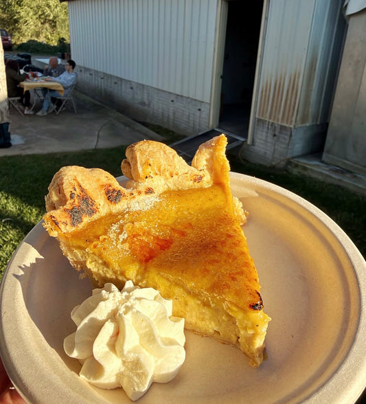 Honey Carnival Squash Pie with Orange Maple Whipped Cream