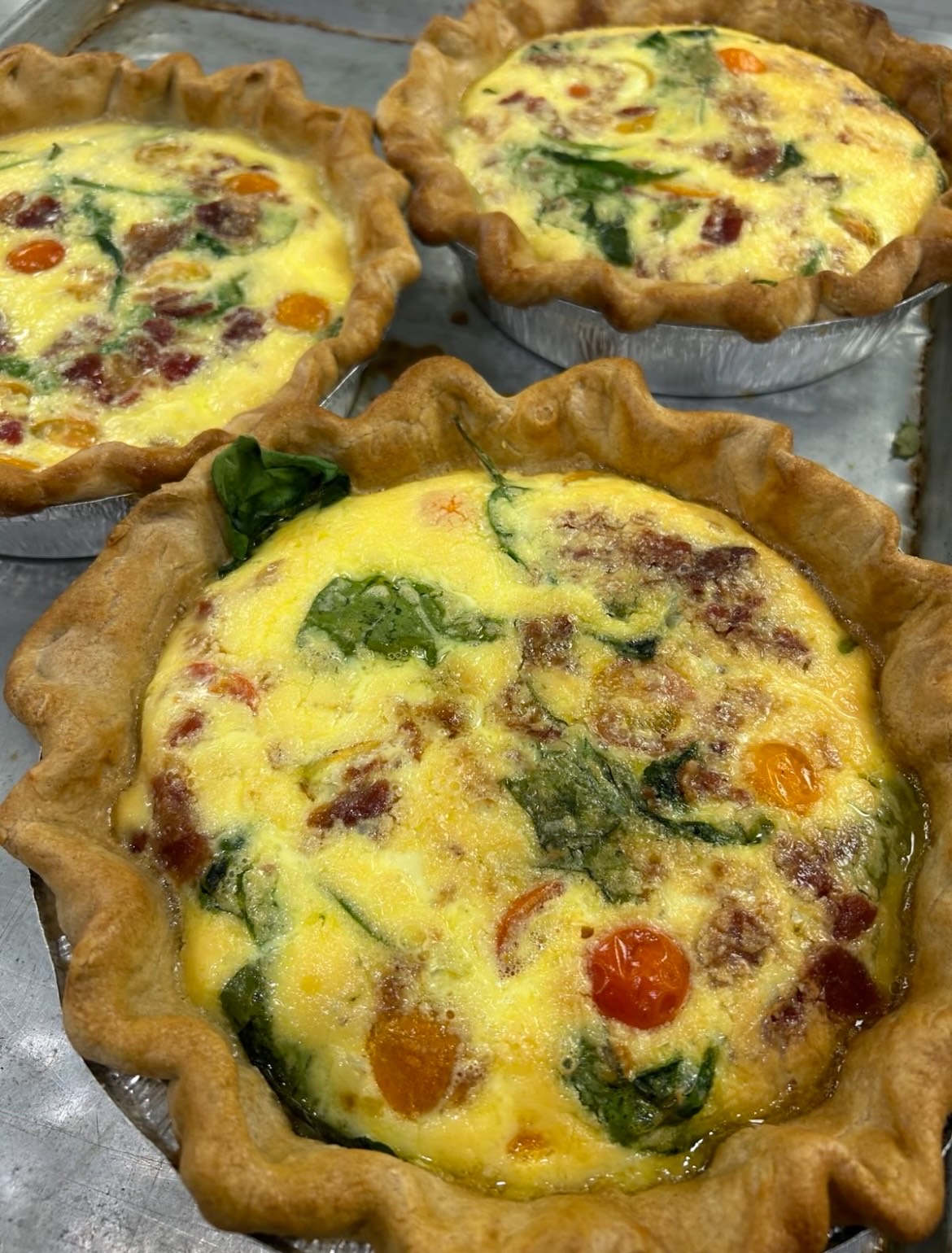 BST Quiche (Bacon, Spinach & Tomato)